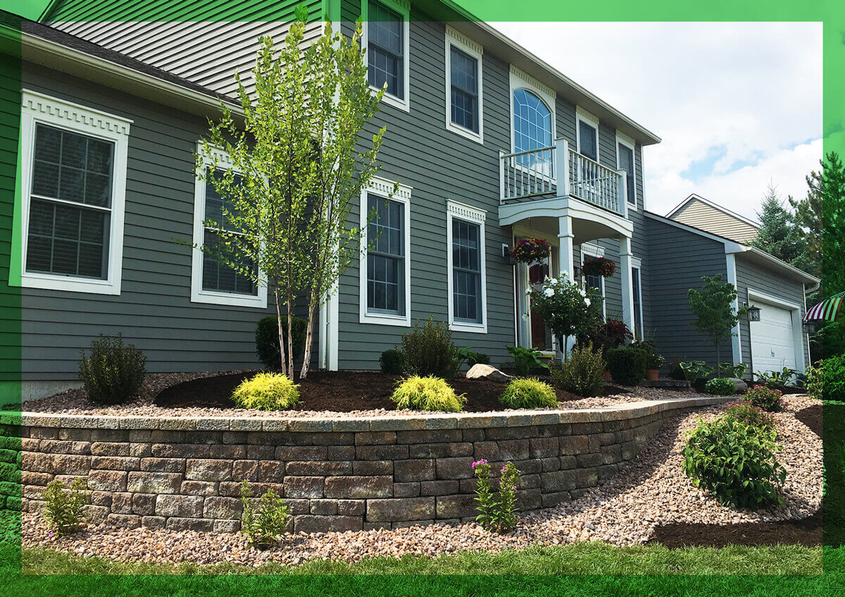 Landscaping design on a residential home in Central New york