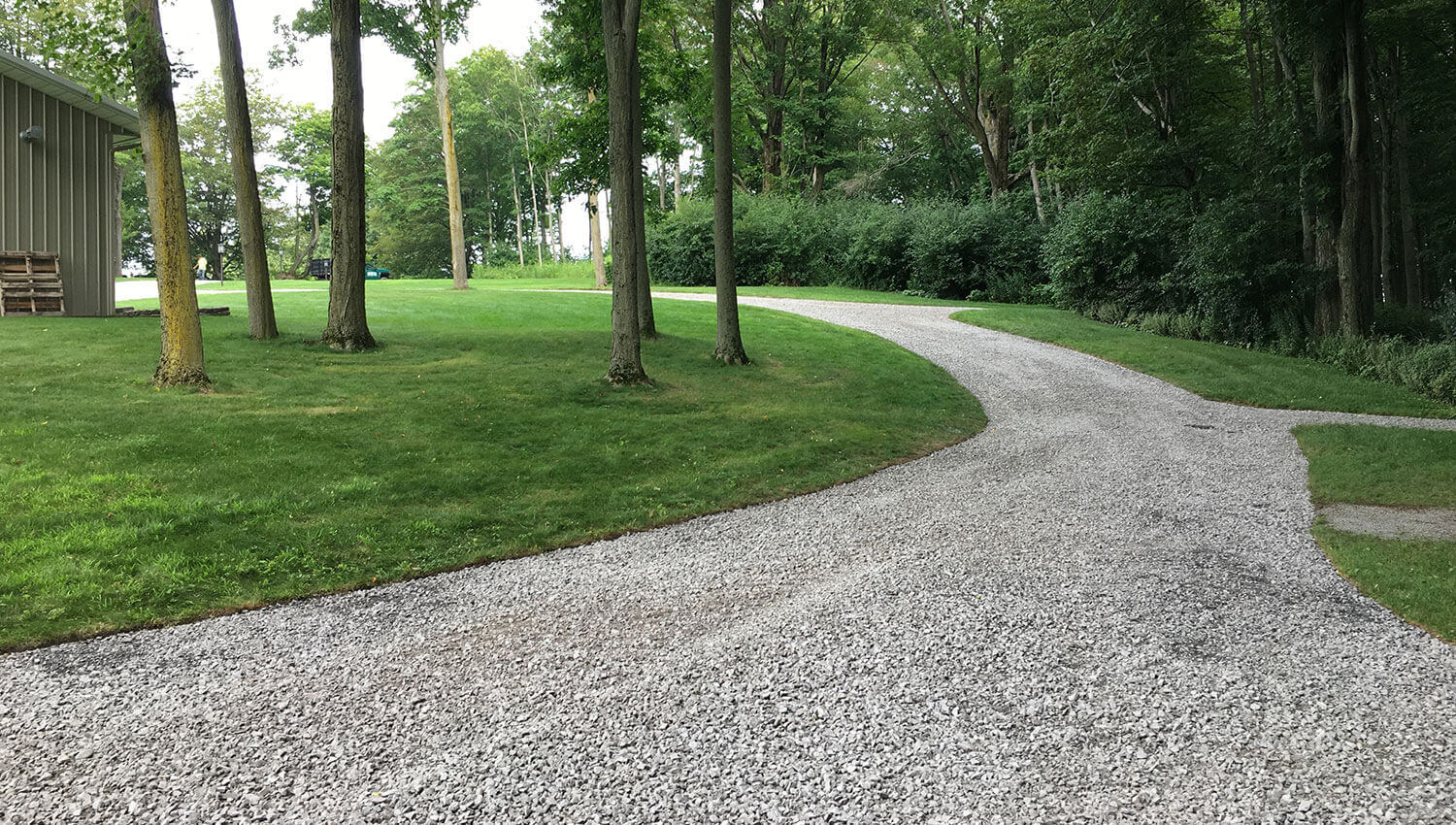 A drainage and grading installation at a Central New York Home