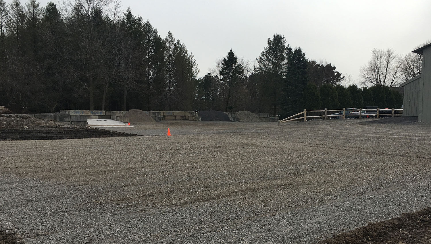 Grading installation at a Central New York home