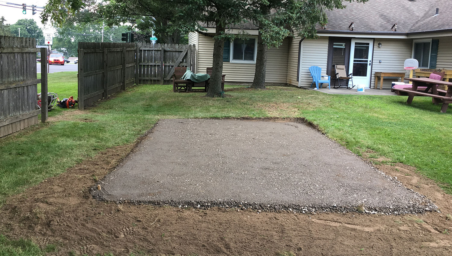 Landscaping and grading at a Central New York home