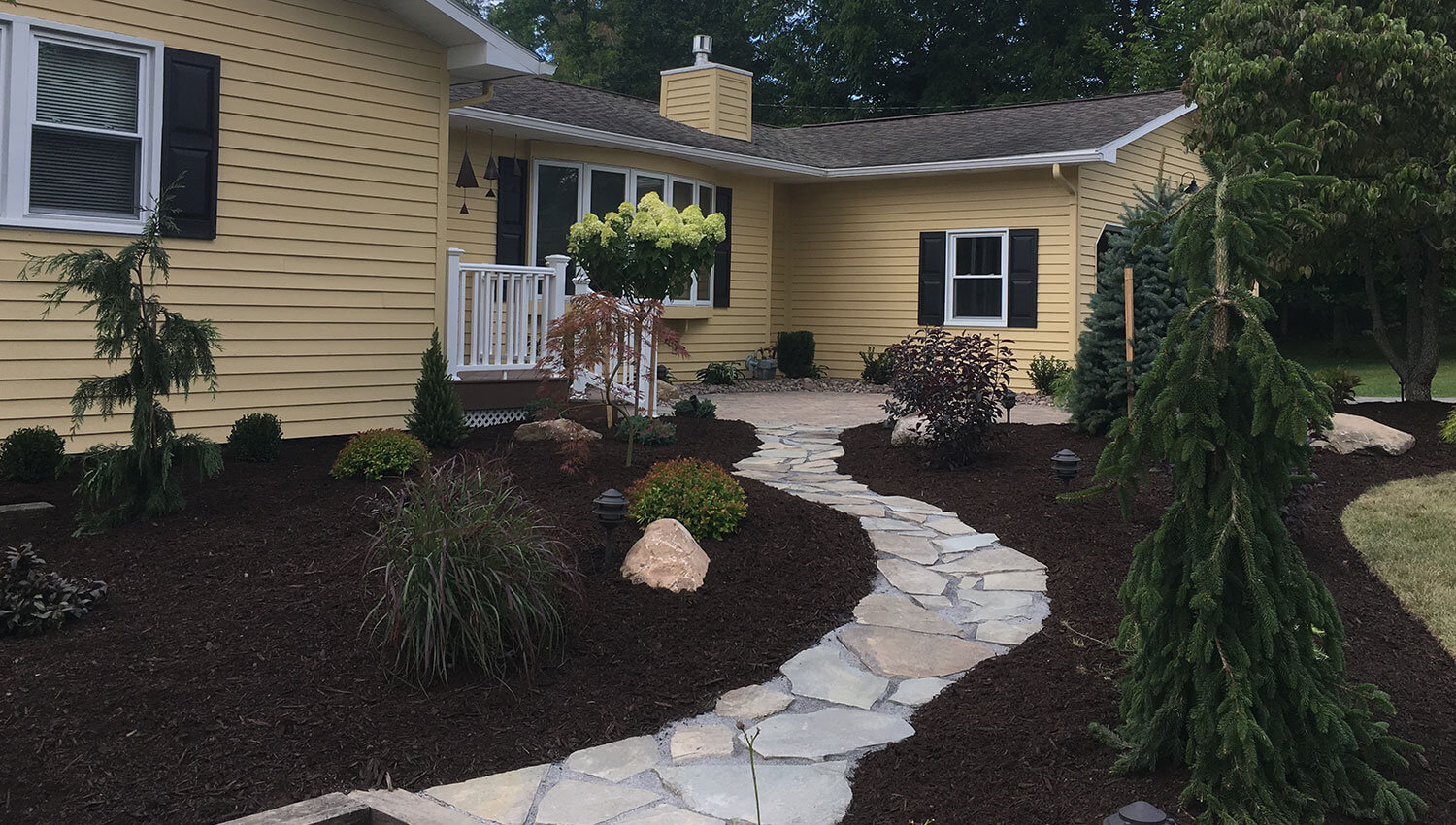 A beautifully landscaped property at a Central new york home