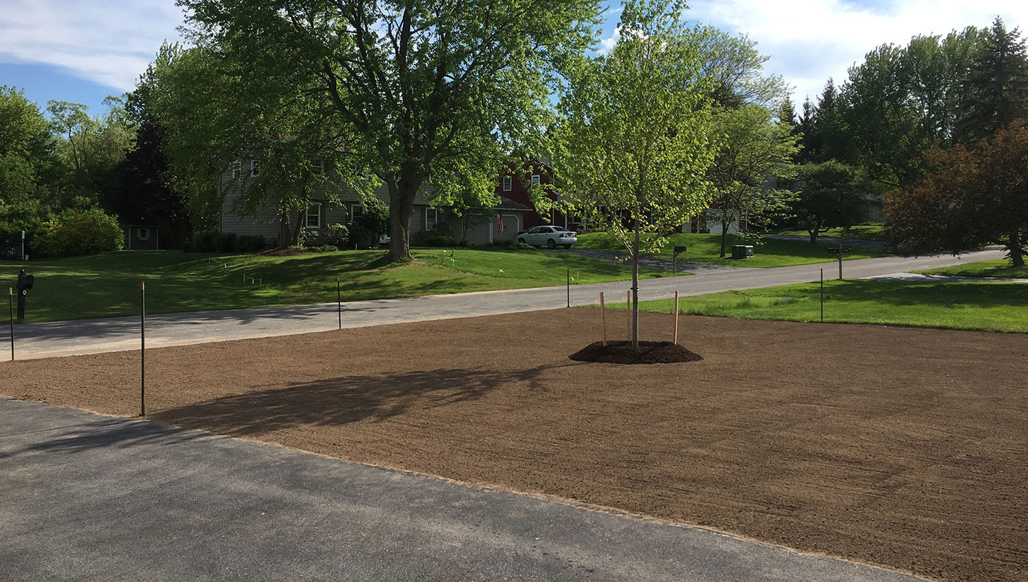 A green lawn installation at a Central New York Home