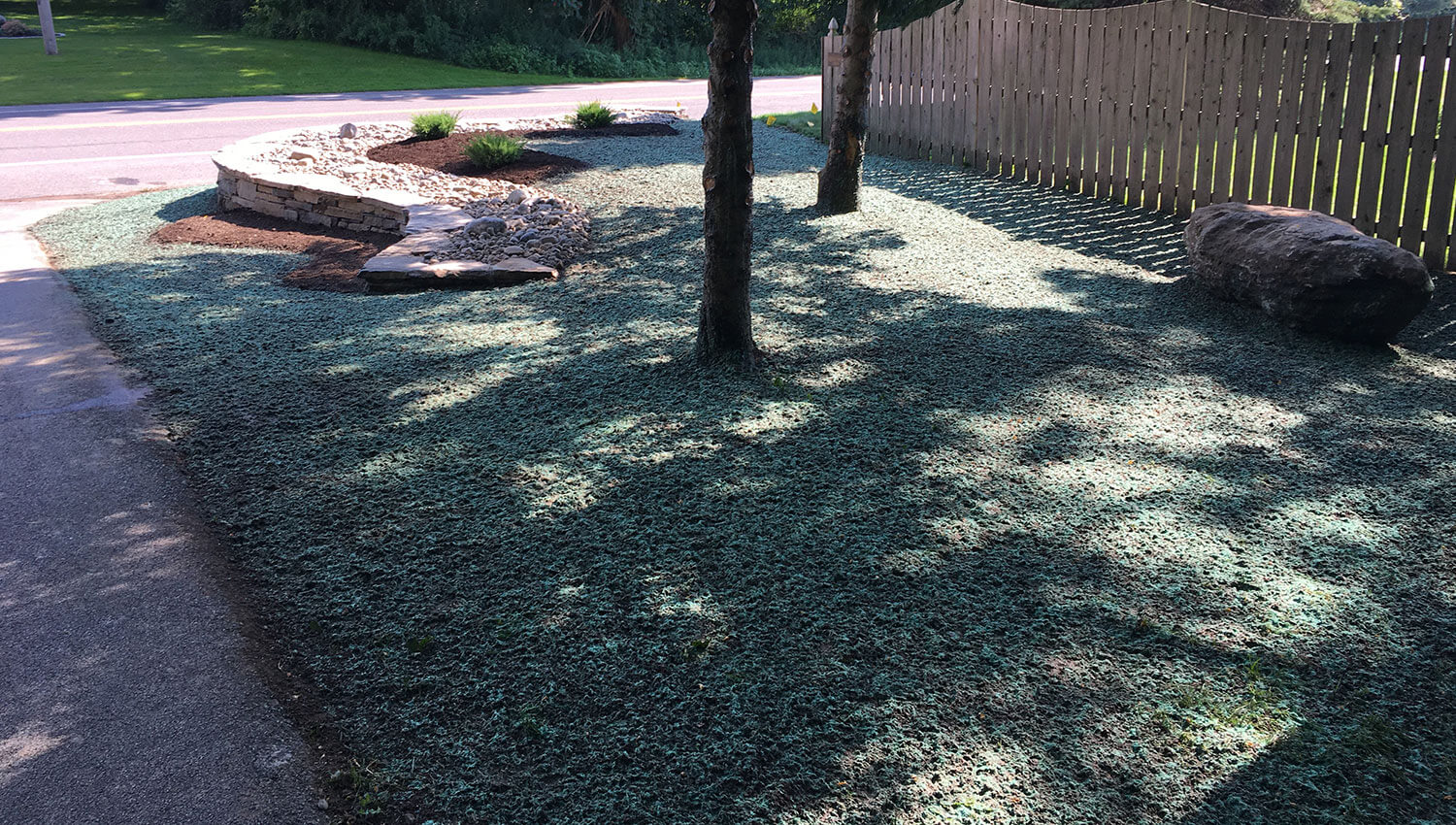 A green lawn installation at a Central New York Home