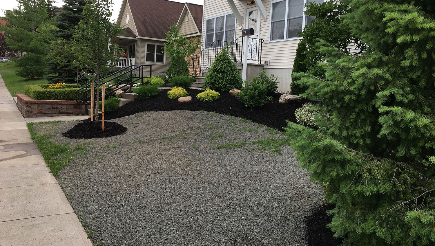 A green lawn installation at a Central New York Home