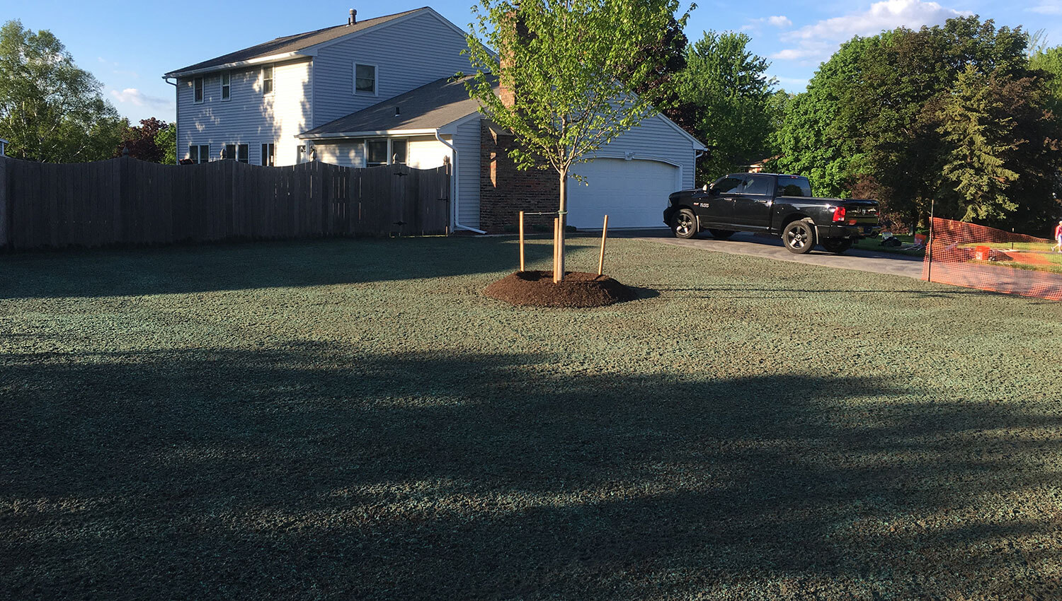 A green lawn installation at a Central New York Home