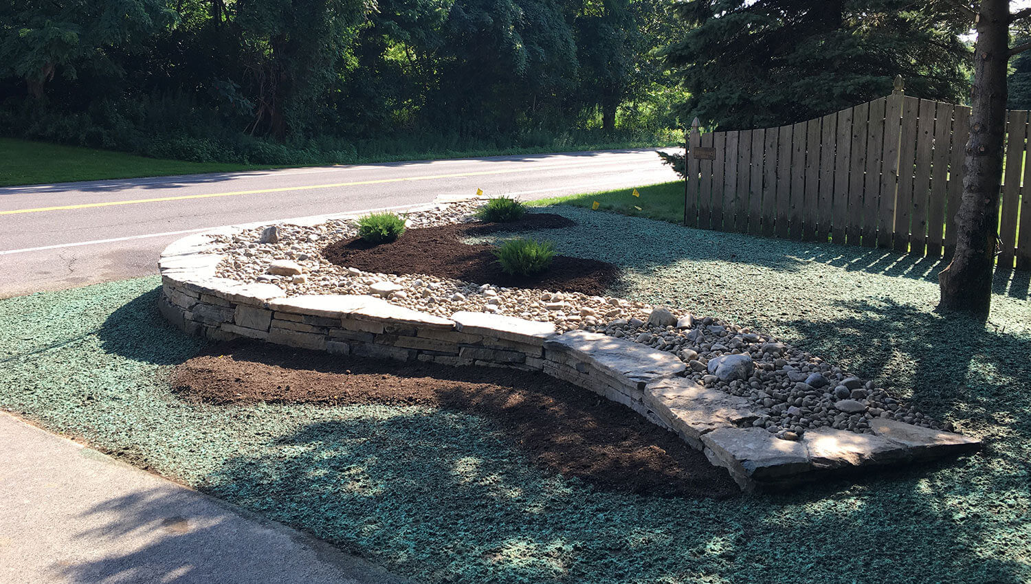 A beautiful lawn installation at a Central New York home