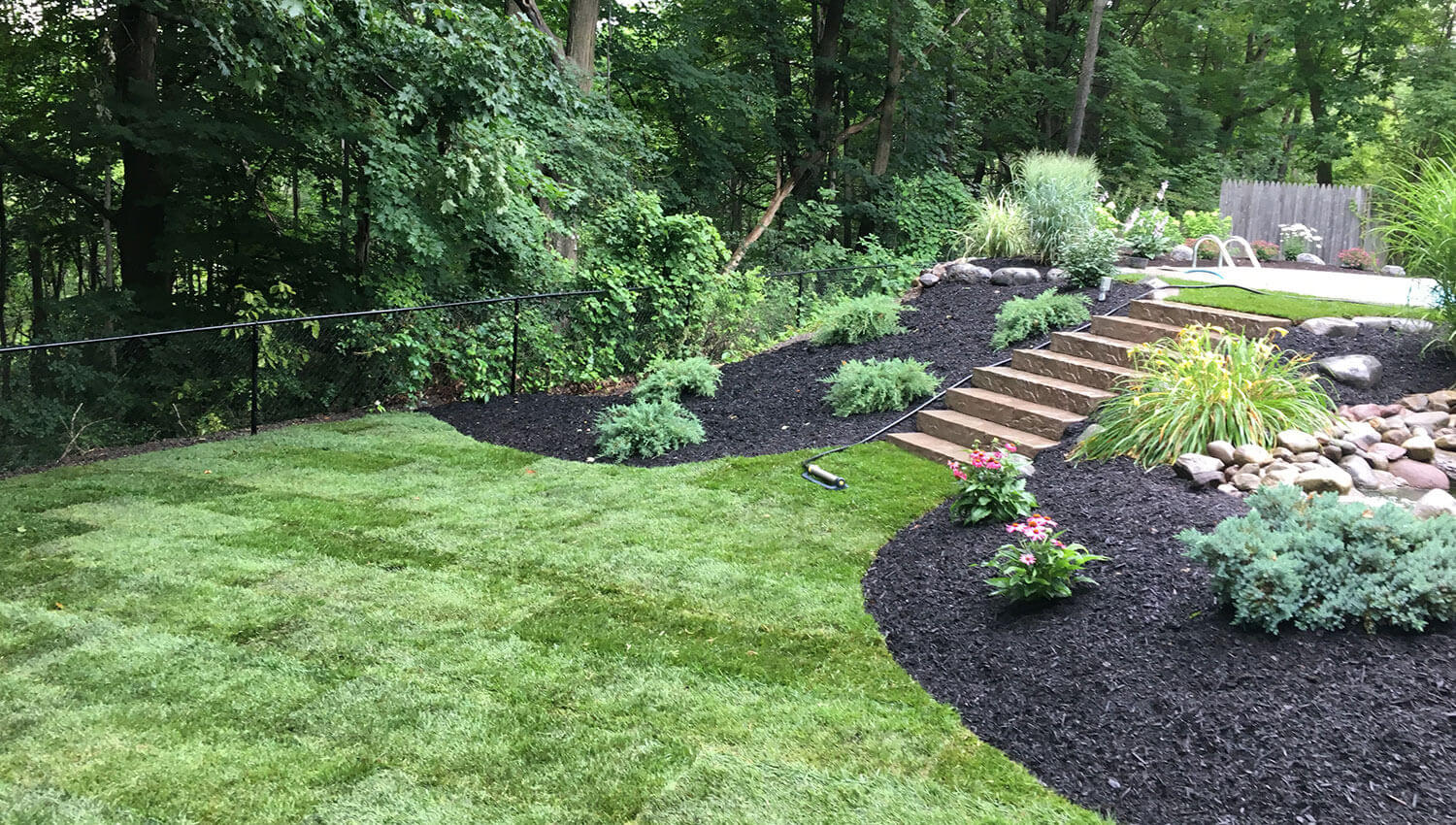 A beautiful lawn installation at a Central New York home