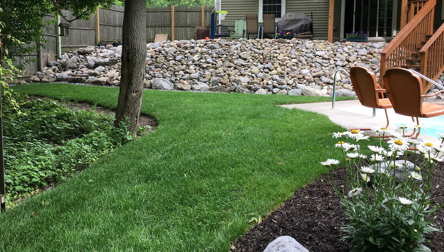 A beautiful lawn installation at a Central New York home